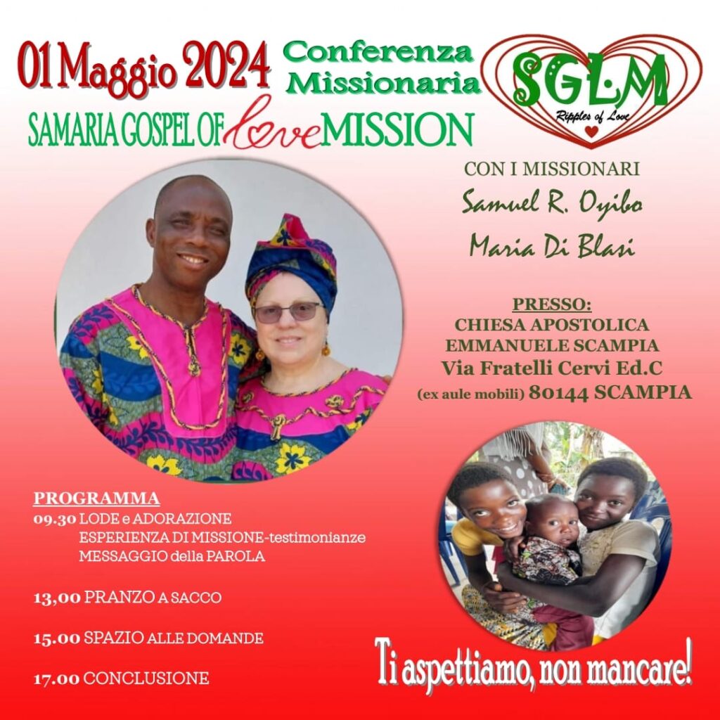 Conferenza SGLM a Napoli 1 MAGGIO 2024